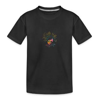 Horn player French horn - Kids' Premium Organic T-Shirt - black - Front