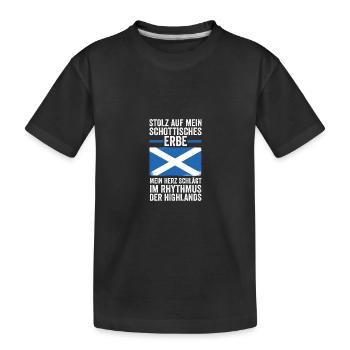 Schotten Schottisch Schottland - Kinder Premium Bio T-Shirt - Schwarz - Vorne