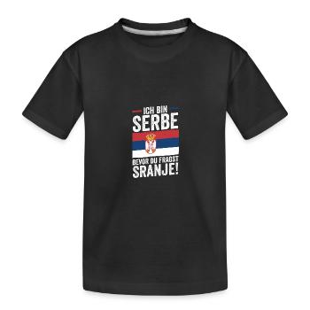 Serbe Serbe Serbie - T-shirt bio Premium Enfant - noir - Devant