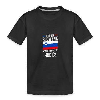 Slowenen Slowenien - Kinder Premium Bio T-Shirt - Schwarz - Vorne