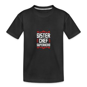 Sœur Super-héroïne - T-shirt bio Premium Enfant - noir - Devant