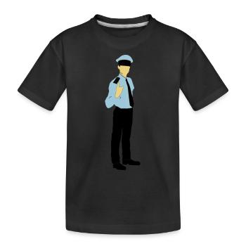 Polizist - Kinder Premium Bio T-Shirt - Schwarz - Vorne