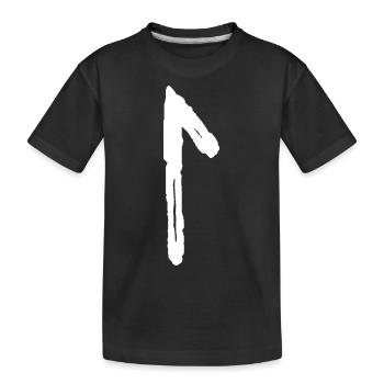 Elder Futhark Rune Lagus - lettre L - T-shirt bio Premium Enfant - noir - Devant