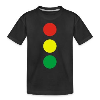 Ampel - Kinder Premium Bio T-Shirt - Schwarz - Vorne