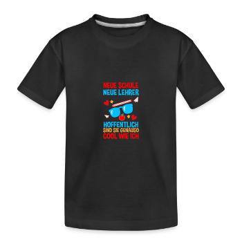 Kindergarten graduates school start school child enrollment - Kids' Premium Organic T-Shirt - black - Front