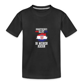 Croate Croate Croatie - T-shirt bio Premium Enfant - noir - Devant
