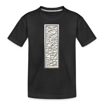 I, letter, letter I, initial, initial I, monogram, - Kids' Premium Organic T-Shirt - black - Front