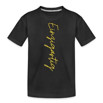 Einzigartig - Kinder Premium Bio T-Shirt - Schwarz - Vorne