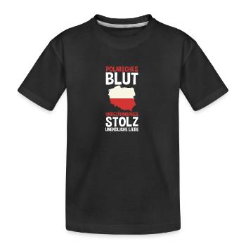 Polonais Pologne - T-shirt bio Premium Enfant - noir - Devant