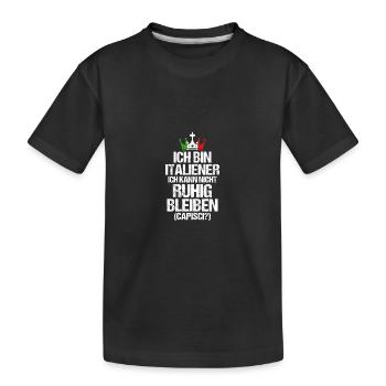 Italien Italiener Vaffanculo - Kinder Premium Bio T-Shirt - Schwarz - Vorne