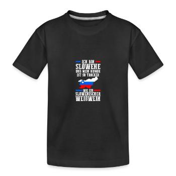 Slowenen Slowenien - Kinder Premium Bio T-Shirt - Schwarz - Vorne