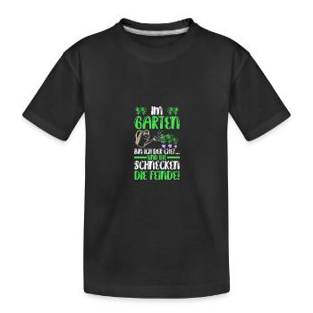 Gärtner Hobbygärtner Garten - Kinder Premium Bio T-Shirt - Schwarz - Vorne