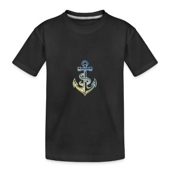 Anker - Kinder Premium Bio T-Shirt - Schwarz - Vorne