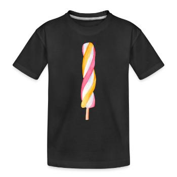 Mehrfarbige Eiscreme - Kinder Premium Bio T-Shirt - Schwarz - Vorne