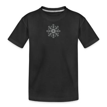 un ornement de flocon de neige - T-shirt bio Premium Enfant - noir - Devant