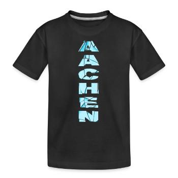 Aix-la-Chapelle Allemagne City Font Skyline Accueil - T-shirt bio Premium Enfant - noir - Devant