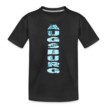 Augsburg Allemagne City Font Skyline Accueil - T-shirt bio Premium Enfant - noir - Devant