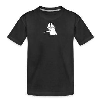 beliebte tierprints, Wiedehopf Kopf - Kinder Premium Bio T-Shirt - Schwarz - Vorne