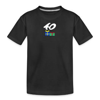 gratulieren, 40 Geschenke bunt - Kinder Premium Bio T-Shirt - Schwarz - Vorne