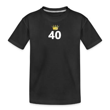 gratulieren, 40 unisex - Kinder Premium Bio T-Shirt - Schwarz - Vorne