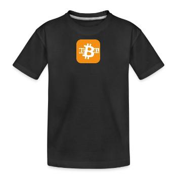 Bitcoin Rebel - Kids' Premium Organic T-Shirt - black - Front
