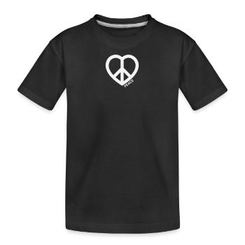 Symbole de la Paix du Cœur - T-shirt bio Premium Enfant - noir - Devant