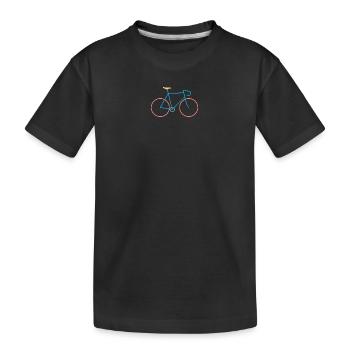 Racing bike red blue - Kids' Premium Organic T-Shirt - black - Front
