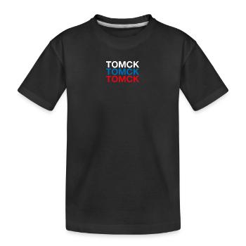 TOMSK Russia Cyrillic Russian Flag - Kids' Premium Organic T-Shirt - black - Front