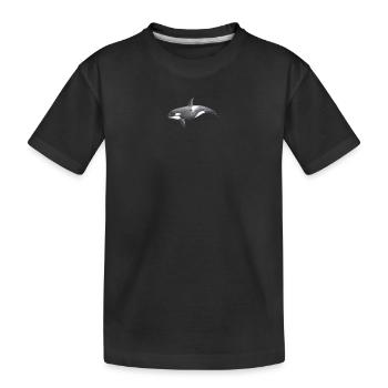 Orca – Meeresbewohner, Illustration, 2022 - Kinder Premium Bio T-Shirt - Schwarz - Vorne
