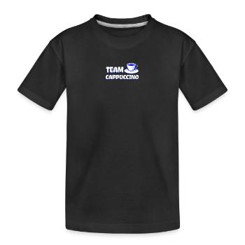 Team Cappuccino - Cool Coffee Design - T-shirt bio Premium Enfant - noir - Devant