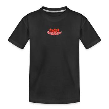 STRAWBERRY - Kinder Premium Bio T-Shirt - Schwarz - Vorne