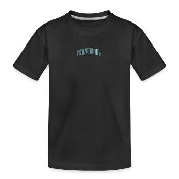 Philadelphia Arc Textured Typography - Kinder Premium Bio T-Shirt - Schwarz - Vorne