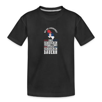 Serbe Serbe Serbie - T-shirt bio Premium Enfant - noir - Devant