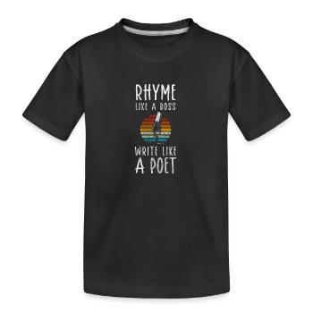 Slam Poetry Text Dichtung - Kinder Premium Bio T-Shirt - Schwarz - Vorne