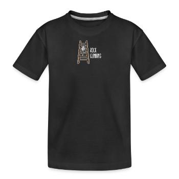 Klettern Freiklettern Berg Karabiner Kletterpark - Kinder Premium Bio T-Shirt - Schwarz - Vorne