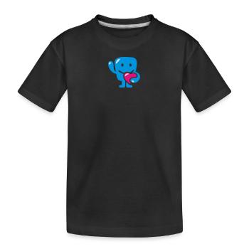 monster with heart - monster mit herz - Kinder Premium Bio T-Shirt - Schwarz - Vorne