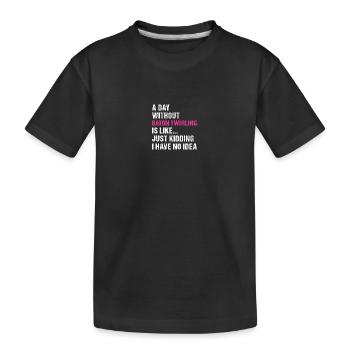 Baton Twirler Une journée sans bâton Twirling - T-shirt bio Premium Enfant - noir - Devant