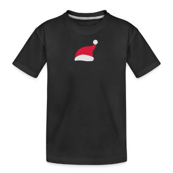 weihnachtsmütze weihnachten - Kinder Premium Bio T-Shirt - Schwarz - Vorne