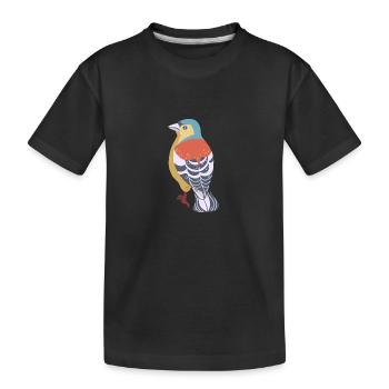 Buchfink - Kinder Premium Bio T-Shirt - Schwarz - Vorne