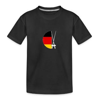 Fencing Germany Flag Fencing - Kids' Premium Organic T-Shirt - black - Front