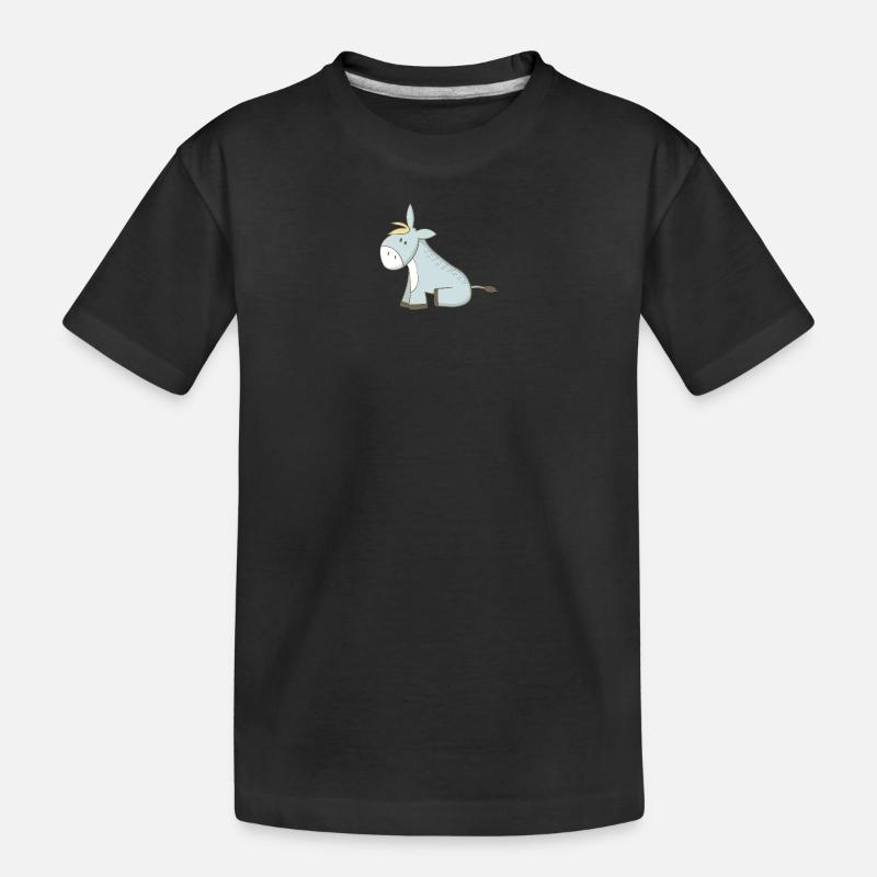 Esel - Kinder Premium Bio T-Shirt - Schwarz