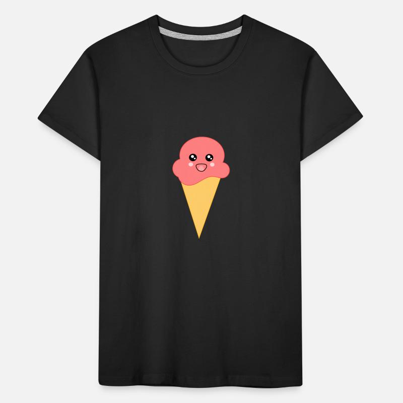 Eis Eiscreme Erdbeereis Kinder Premium Bio T-Shirt