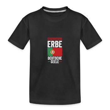 Portugais Allemagne Portugal - T-shirt bio Premium Enfant - noir - Devant