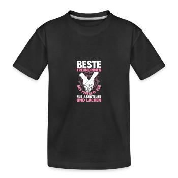 Beste Freundin - Kinder Premium Bio T-Shirt - Schwarz - Vorne