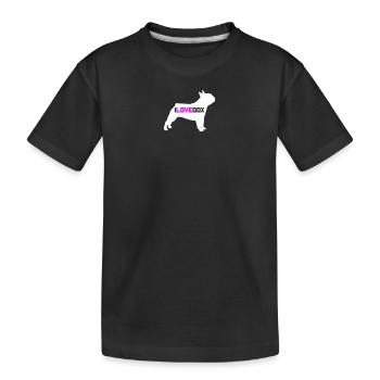 J’ADORE DOX Dog Fan Propriétaire Cool Citations Dictons - T-shirt bio Premium Enfant - noir - Devant
