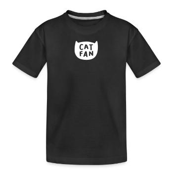 Chat Fan Animal Amour Tête Animaux Animaux Animaux - T-shirt bio Premium Enfant - noir - Devant