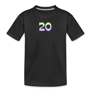 Jubiläum, 20 pastell Verlauf - Kinder Premium Bio T-Shirt - Schwarz - Vorne