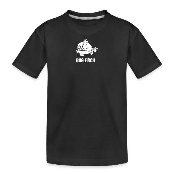 Bug Fisch - Kinder Premium Bio T-Shirt - Schwarz - Vorne