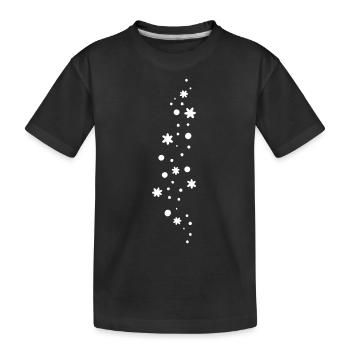Glitzer Schnee - Kinder Premium Bio T-Shirt - Schwarz - Vorne