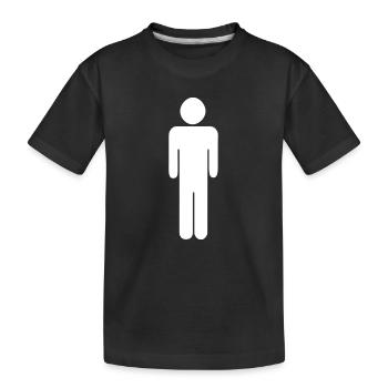 Toiletten-Mann - Kinder Premium Bio T-Shirt - Schwarz - Vorne